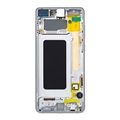 Samsung Galaxy S10+ Etukuori & LCD Näyttö GH82-18849B - Valkoinen