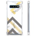 Samsung Galaxy S10+ Hybrid Suojakuori - Abstraktin Marmori