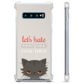 Samsung Galaxy S10+ Hybrid Suojakuori - Vihainen Kissa