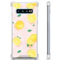 Samsung Galaxy S10+ Hybrid Suojakuori - Sitruunakuvioinen