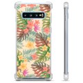 Samsung Galaxy S10+ Hybrid Suojakuori - Vaaleanpunaiset Kukat
