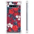 Samsung Galaxy S10+ Hybrid Suojakuori - Vintage Kukat