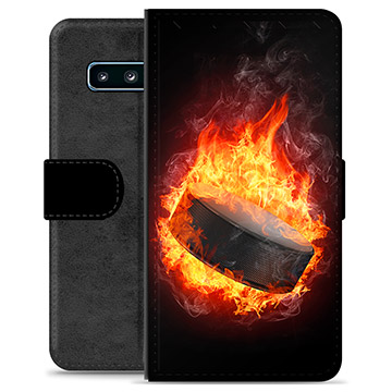 Samsung Galaxy S10 Premium Lompakkokotelo - Jääkiekko