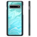 Samsung Galaxy S10+ Suojakuori - Sininen Marmori