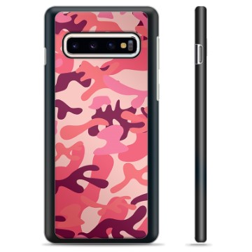 Samsung Galaxy S10+ Suojakuori - Pinkki Maastokuviointi