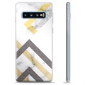 Samsung Galaxy S10+ TPU Suojakuori - Abstraktin Marmori