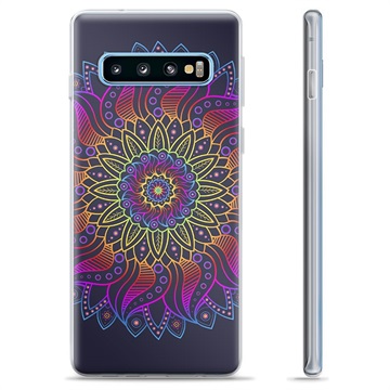 Samsung Galaxy S10+ TPU Suojakuori - Värikäs Mandala