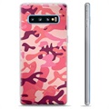 Samsung Galaxy S10+ TPU Suojakuori - Pinkki Maastokuviointi