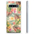 Samsung Galaxy S10+ TPU Suojakuori - Vaaleanpunaiset Kukat