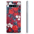 Samsung Galaxy S10+ TPU Suojakuori - Vintage Kukat