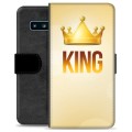 Samsung Galaxy S10 Premium Lompakkokotelo - Kuningas