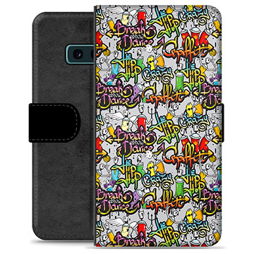Samsung Galaxy S10e Premium Lompakkokotelo - Graffiti