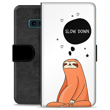 Samsung Galaxy S10e Premium Lompakkokotelo - Slow Down