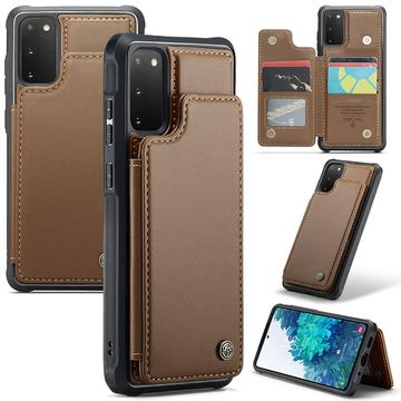 Samsung Galaxy S20 FE 5G/S20 FE 2022 Caseme C22 RFID-korttilompakko - ruskea
