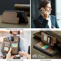 Samsung Galaxy S20 FE 5G/S20 FE 2022 Caseme C22 RFID-korttilompakko - ruskea