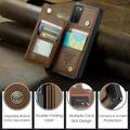 Samsung Galaxy S20 FE 5G/S20 FE 2022 Caseme C22 RFID-korttilompakko - ruskea