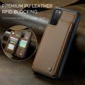 Samsung Galaxy S20 FE 5G/S20 FE 2022 Caseme C22 RFID-korttilompakko - ruskea