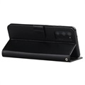 Samsung Galaxy S20 FE Premium Lompakkokotelo Magneettisella Sulkijalla - Musta