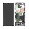 Samsung Galaxy S20 Ultra 5G Etukuori & LCD Näyttö GH82-22271A - Musta