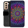 Samsung Galaxy S21+ 5G Premium Lompakkokotelo - Värikäs Mandala