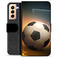 Samsung Galaxy S21+ 5G Premium Lompakkokotelo - Jalkapallo