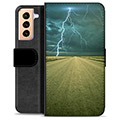 Samsung Galaxy S21+ 5G Premium Lompakkokotelo - Myrsky