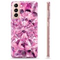 Samsung Galaxy S21 5G TPU Suojakuori - Vaaleanpunainen Kristalli