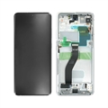 Samsung Galaxy S21 Ultra 5G Etukuori & LCD Näyttö GH82-26035B - Hopea
