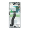 Samsung Galaxy S21 Ultra 5G Etukuori & LCD Näyttö GH82-26035B - Hopea