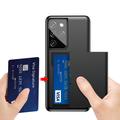 Samsung Galaxy S21 Ultra 5G Hybridikotelo Liukuvalla Korttipaikalla - Musta