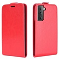 Samsung Galaxy S21 5G Pystymallinen Lompakkokotelo - Punainen