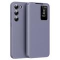 Samsung Galaxy S22 5G Smart Clear View Käännä kotelo korttipaikka - harmaa violetti