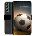 Samsung Galaxy S22+ 5G Premium Lompakkokotelo - Jalkapallo