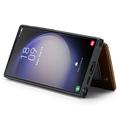 Samsung Galaxy S22 Ultra 5G Caseme C22 RFID-korttilompakko - Ruskea