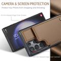 Samsung Galaxy S22 Ultra 5G Caseme C22 RFID-korttilompakko - Ruskea