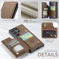 Samsung Galaxy S22 Ultra 5G Caseme C22 RFID-korttilompakko - Ruskea