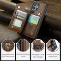 Samsung Galaxy S22 Ultra 5G Caseme C22 RFID-korttilompakko - Ruskea