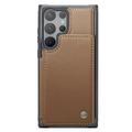 Samsung Galaxy S22 Ultra 5G Caseme C22 RFID-korttilompakko - Ruskea