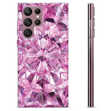 Samsung Galaxy S22 Ultra 5G TPU Suojakuori - Vaaleanpunainen Kristalli