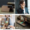 Samsung Galaxy S22+ 5G Caseme C22 RFID-korttilompakko - Ruskea