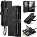 Samsung Galaxy S23 5G Caseme 2-in-1 Multifunctional Lompakkokotelo - Musta