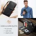 Samsung Galaxy S23 5G Caseme 2-in-1 Multifunctional Lompakkokotelo - Musta