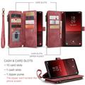 Samsung Galaxy S23 5G Caseme 2-in-1 Multifunctional Lompakkokotelo - Punainen