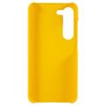Samsung Galaxy S23 5G Kumipäällysteinen Muovikuori - Keltainen