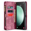 Samsung Galaxy S23 FE Caseme 2-in-1 Multifunctional Lompakkokotelo - Punainen