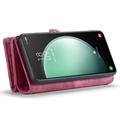 Samsung Galaxy S23 FE Caseme 2-in-1 Multifunctional Lompakkokotelo - Punainen