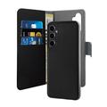 Samsung Galaxy S23 FE Puro 2-in-1 Magneettinen Lompakkokotelo - Musta
