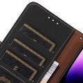 Samsung Galaxy S23 FE Lompakkomallinen Nahkakotelo kanssa RFID - Musta