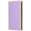 Samsung Galaxy S23 Luxury tikattu lompakkokotelo - violetti