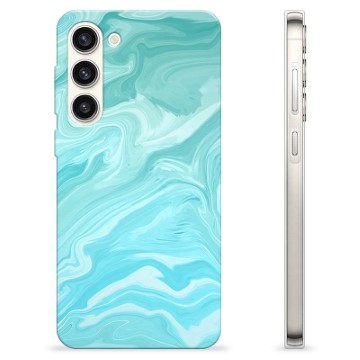 Samsung Galaxy S23+ 5G TPU Suojakuori - Sininen Marmori